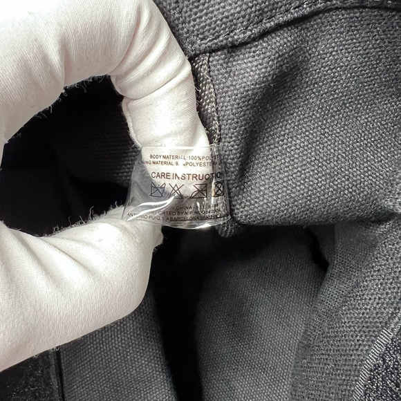 PRADA Beauty L'HOMME Milano L'EAU Black Mini Tote Canvas Bag Box PRADA Logo NWOT - Picture 10 of 17